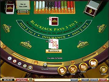 Play blackjack online at Golden Palace Casino